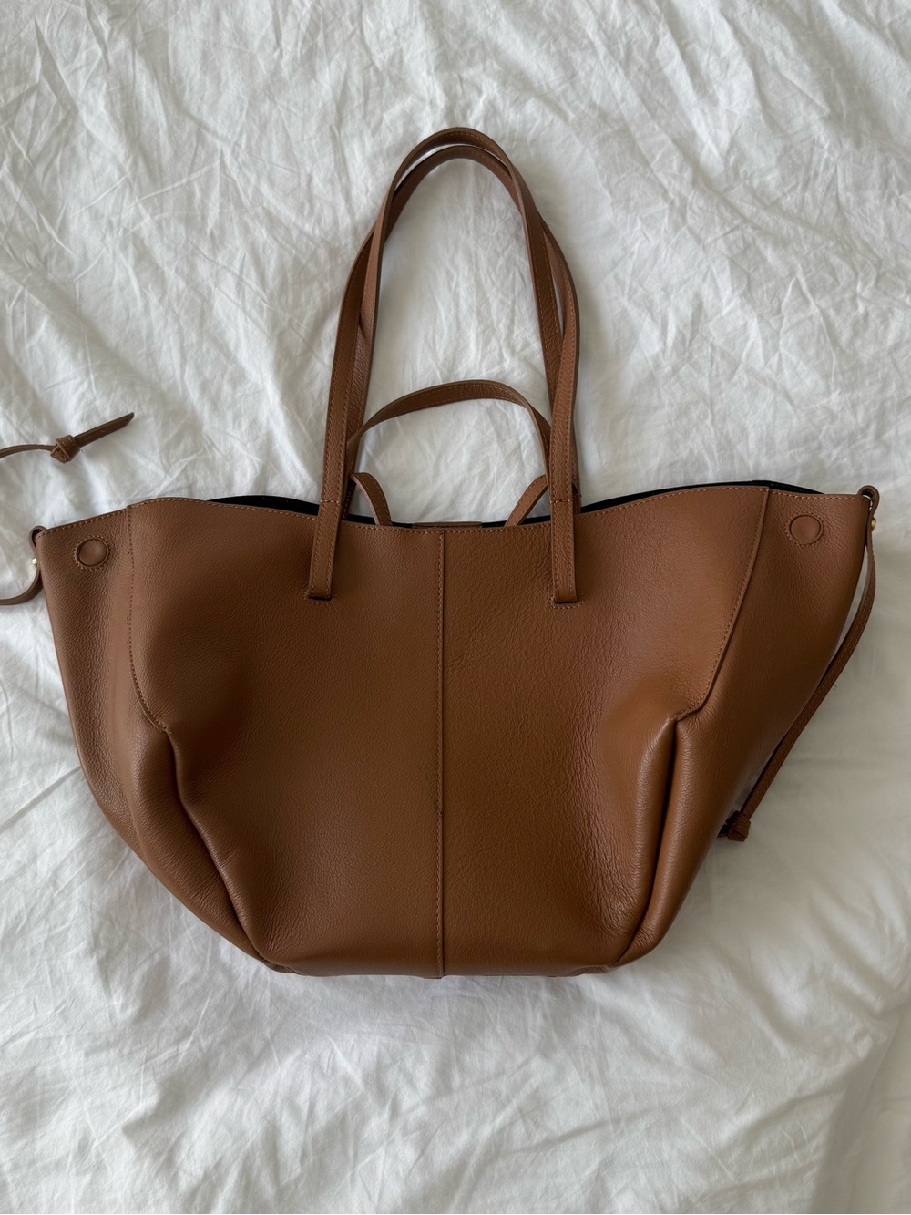 Italian Brown Genuine Leather Tote Bag